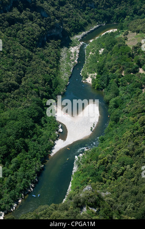 Gorges de la rivière Ardèche, France Banque D'Images