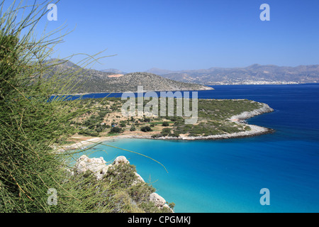 Istron Kalo Horio, Agios Nikolaos, Golfe de Mirabello, Lassithi, Crète, Grèce, Méditerranée, Europe Banque D'Images