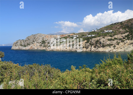 Villas de luxe, Istro Istron, Agios Nikolaos, Golfe de Mirabello, Lassithi, Crète, Grèce, Méditerranée, Europe Banque D'Images