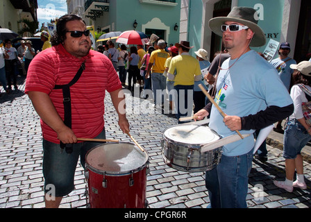 PUERTO RICO - SAN JUAN - La Vieille Ville Street Music Banque D'Images