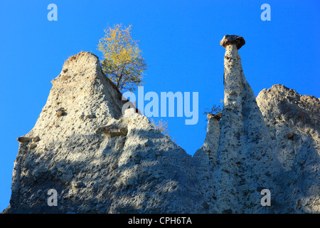 Benton, moraine, pyramide de la terre, de la terre, la vallée des pyramides Eringer, érosion, forme, forme, of Euseigne, formes, formes, ciel, de limon, de la nature Banque D'Images