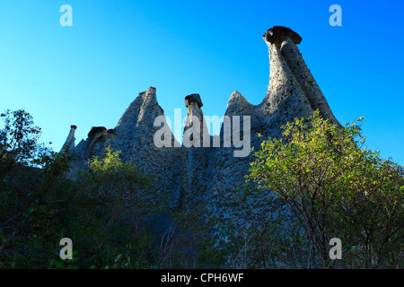 Benton, moraine, pyramide de la terre, de la terre, la vallée des pyramides Eringer, érosion, forme, forme, of Euseigne, formes, formes, ciel, de limon, de la nature Banque D'Images