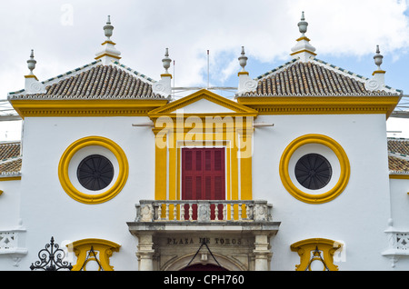 18e siècle les arénas de la Maestranza Arènes. Pendant la Semaine Sainte de Séville, Andalousie, Espagne La célébration, de l'Europe Banque D'Images