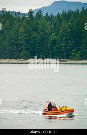 La pêche au saumon,avril,Point,l'île Quadra célèbre pêche du saumon quinnat, Campbell River, Vancouver Island, British Columbia, Canada Banque D'Images