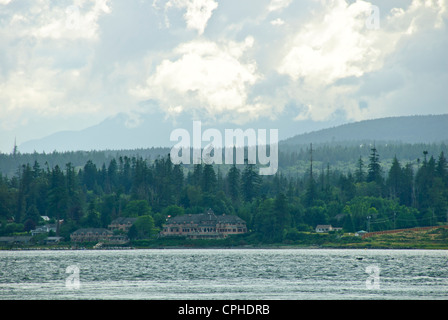 La pêche au saumon,avril,Point,l'île Quadra célèbre pêche du saumon quinnat, Campbell River, Vancouver Island, British Columbia, Canada Banque D'Images