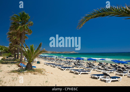 Le sud de Chypre, Chypre, Europe, grec, d'Ayia Napa, Ayia Napa, plage de sable fin, les plages de sable, plage, mer, plages, côtes, littoral, Banque D'Images