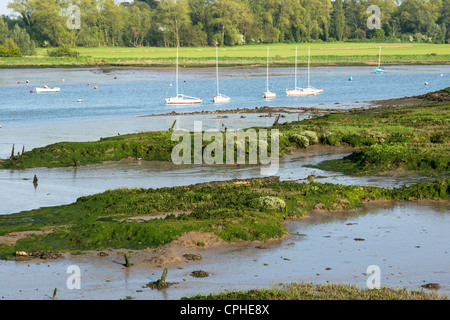 L'estuaire de la rivière Deben à Woodbridge, Suffolk, UK. Banque D'Images