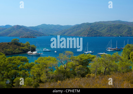 La Turquie, sur la mer Egée, la mer Égée Turque, Antalya, Alanya, plage, mer, plages, côtes, Fethiye, côte, mer, coast Banque D'Images
