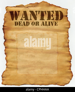 Wanted Dead or Alive Banque D'Images