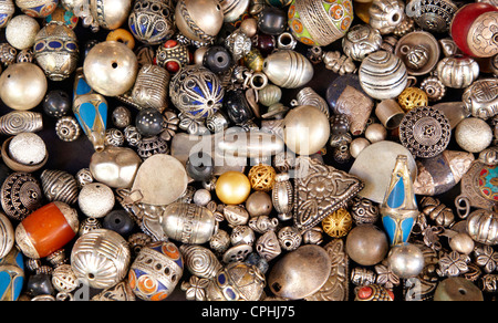 Les bijoux en argent du Maroc Marrakech Maroc Banque D'Images