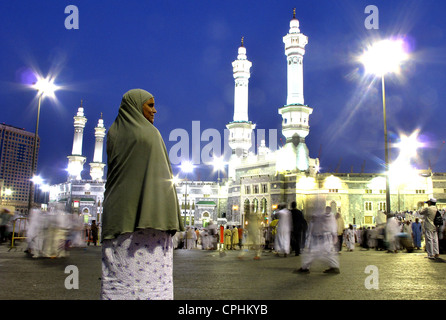 Pèlerinage à La Mecque, la Mosquée Al Haram et la Kaaba Arabie Saoudite Banque D'Images