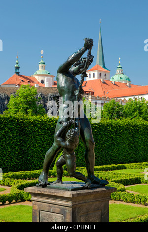 Prague, République tchèque - le jardin Wallenstein baroque à Mala Strana Banque D'Images