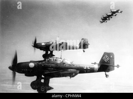 Un Junkers JU 87 allemand au front de l'Est, 1942 Banque D'Images