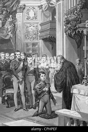 Confirmation de l'Prince Wilhelm von Preussen Banque D'Images