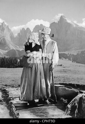 Andergast Maria et Luis Trenker dans 'le fils prodigue', 1934 Banque D'Images