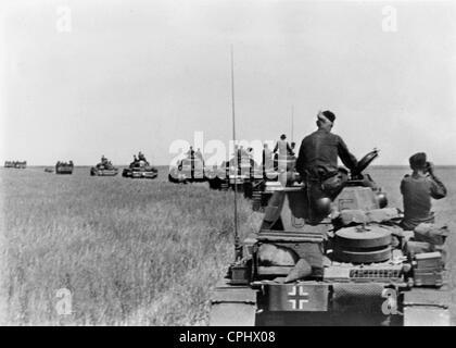 La colonne blindée allemande sur le front de l'Est, 1942 Banque D'Images