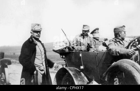 Le général von Mackensen après la bataille de Gorlice-Tarnow 1915 Banque D'Images
