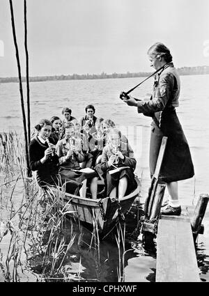 BDM filles dans le camp de Pentecôte 1939 Banque D'Images