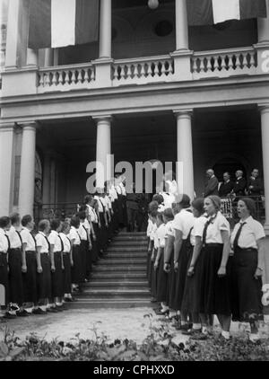 Baldur von Schirach lors de l'inauguration de l'École de femmes leaders Reich à Potsdam, 1934 Banque D'Images