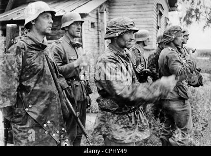 Norwegian volontaires de la Waffen-SS sur le front de l'Est, 1942 Banque D'Images