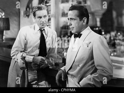 Paul Henreid et Humphrey Bogart dans 'Casablanca', 1942 Banque D'Images