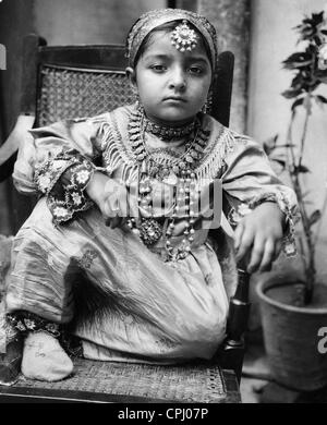 Jeune indienne d'un Maharaja, famille 1939 Banque D'Images