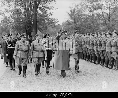 Goering, Funk, Ley et Koerner au Party Rally, 1938 Banque D'Images