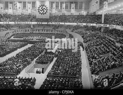 Manifestation du Front du Travail allemand dans la Deutschlandhalle, 1936 Banque D'Images