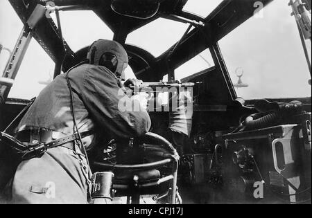 Une antenne l'artilleur dans un avion de chasse allemand, 1941 Banque D'Images