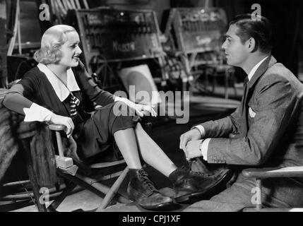 Carole Lombard et Clark Gable pendant le tournage de 'pas d'homme de son propre', 1932 Banque D'Images