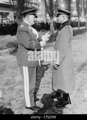 Lors d'entretiens avec Hermann Goering Walther von Brauchitsch, 1938 Banque D'Images