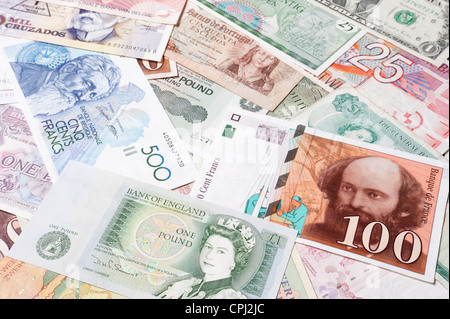 HORS CIRCULATION ancien papier international Fiat Currency Money - billets de caisse périmés Banque D'Images