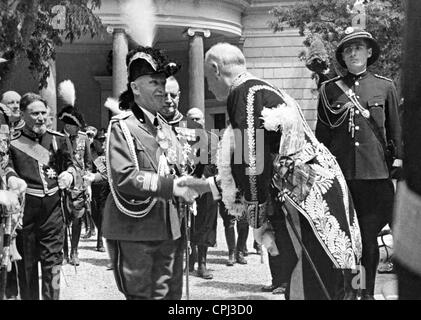 Victor Emmanuel III, et l'ambassadeur anglais à Venise, 1934 Banque D'Images