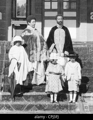 L'Empereur Hailé Sélassié et sa famille, 1928 Banque D'Images