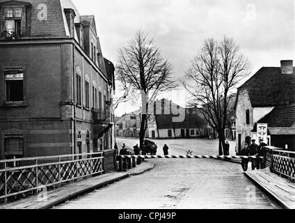 Frontière germano-polonaise en Wielen Banque D'Images