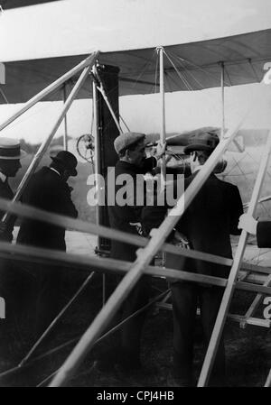 Démonstration de vol d'Orville Wright à Berlin, 1909 Banque D'Images