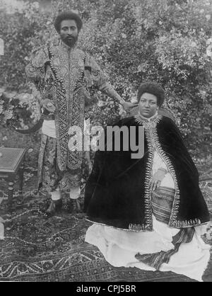 Ras Tafari et Princesse Woizero Menen, 1928 Banque D'Images