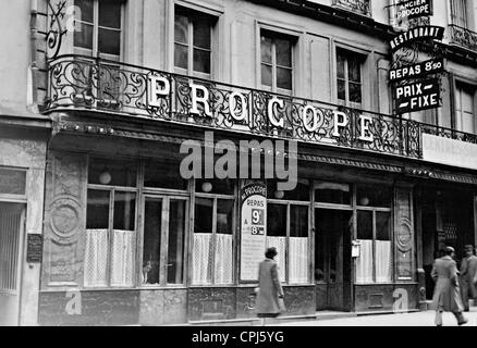 Café Procope à Paris, 1939 Banque D'Images