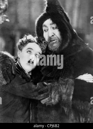 Charles Chaplin et Mack Swain dans 'The Gold Rush', 1925 Banque D'Images