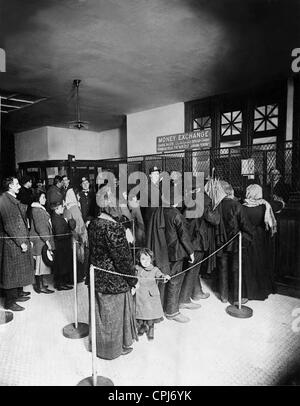 Bureau de change sur l'île Ellis Banque D'Images