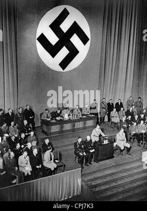 Adolf Hitler annonce les Lois de Nuremberg, 1935 Banque D'Images