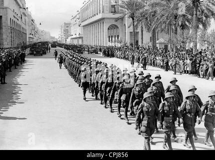 Défilé de l'Afrika Korps allemande à Tripoli, 1941 Banque D'Images