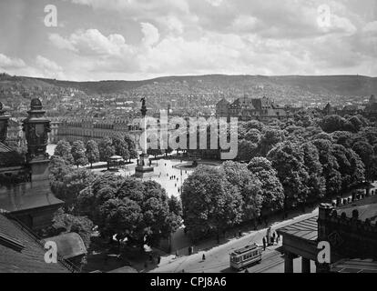 L'ancien et le Nouveau Château à Stuttgart Banque D'Images