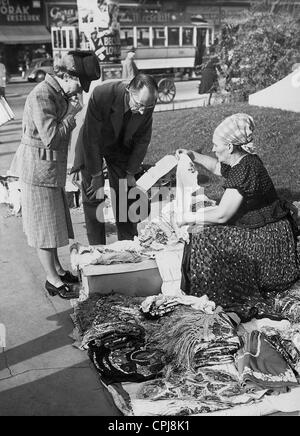 Hawker à Budapest, 1941 Banque D'Images