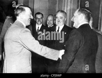 Adolf Hitler, Edmund Glaise von Horstenau et Franz Ritter von Epp, 1938 Banque D'Images