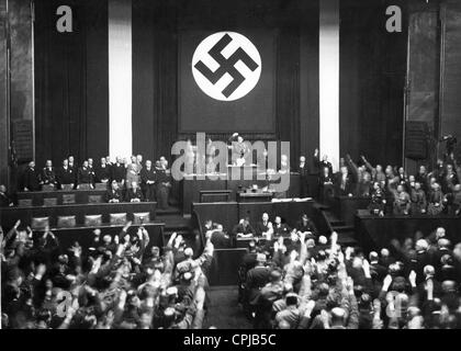 L'ouverture du Reichstag à l'Opéra Kroll, 1933 Banque D'Images