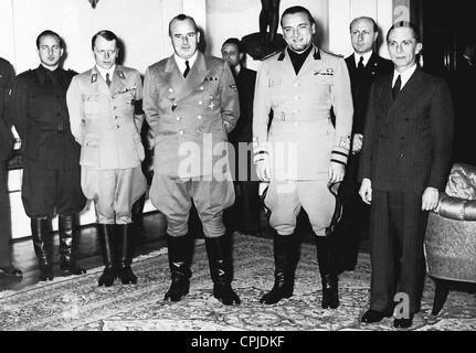 Hans Frank, Dino Grandi et Joseph Goebbels, 1940 Banque D'Images