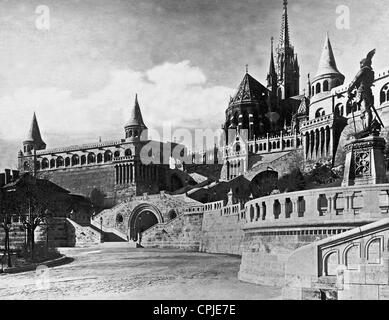 Du Bastion des pêcheurs à Budapest, 1918 Banque D'Images