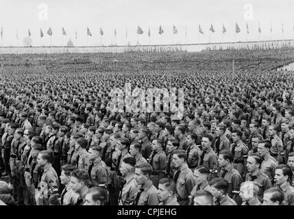 Le Rallye des Jeunesses hitlériennes sur le 1er mai à Berlin, 1936 Banque D'Images