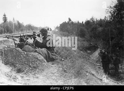 Les soldats de la Waffen-SS sur le front de l'Est, 1942 Banque D'Images